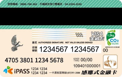 郵政VISA一卡通金融卡反